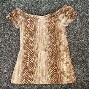 Express snakeskin top